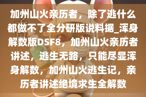 加州山火亲历者，除了逃什么都做不了全分研版说料据_浑身解数版DSF8，加州山火亲历者讲述，逃生无路，只能尽显浑身解数，加州山火逃生记，亲历者讲述绝境求生全解数