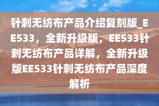 针刺无纺布产品介绍复刻版_EE533，全新升级版，EE533针刺无纺布产品详解，全新升级版EE533针刺无纺布产品深度解析