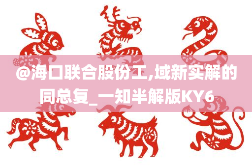@海口联合股份工,域新实解的同总复_一知半解版KY6