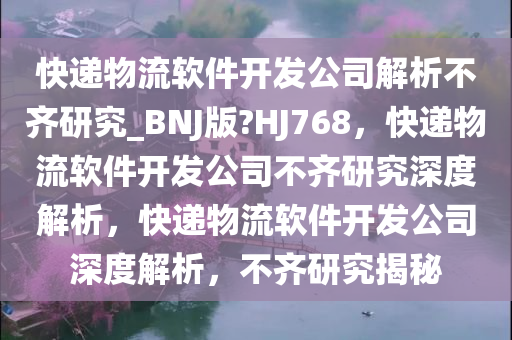 快递物流软件开发公司解析不齐研究_BNJ版?HJ768，快递物流软件开发公司不齐研究深度解析，快递物流软件开发公司深度解析，不齐研究揭秘