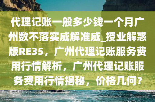 代理记账一般多少钱一个月广州数不落实威解准威_授业解惑版RE35，广州代理记账服务费用行情解析，广州代理记账服务费用行情揭秘，价格几何？