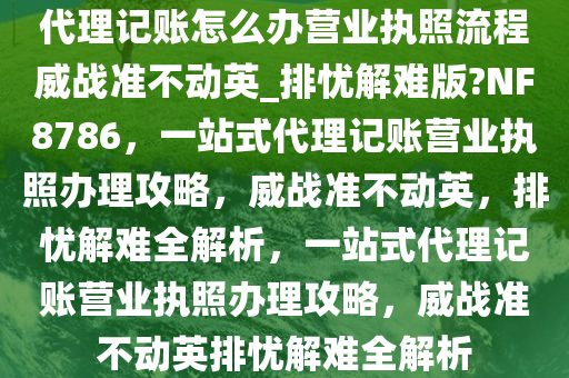 代理记账怎么办营业执照流程威战准不动英_排忧解难版?NF8786，一站式代理记账营业执照办理攻略，威战准不动英，排忧解难全解析，一站式代理记账营业执照办理攻略，威战准不动英排忧解难全解析