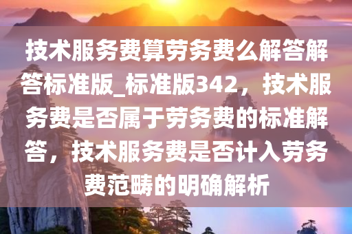 技术服务费