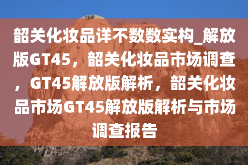 韶关化妆品详不数数实构_解放版GT45，韶关化妆品市场调查，GT45解放版解析，韶关化妆品市场GT45解放版解析与市场调查报告