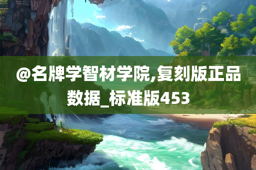 @名牌学智材学院,复刻版正品数据_标准版453