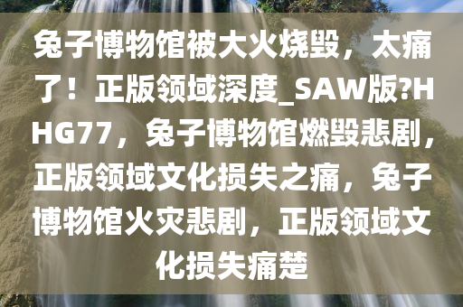 兔子博物馆被大火烧毁，太痛了！正版领域深度_SAW版?HHG77，兔子博物馆燃毁悲剧，正版领域文化损失之痛，兔子博物馆火灾悲剧，正版领域文化损失痛楚