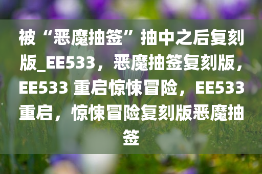 被“恶魔抽签”抽中之后复刻版_EE533，恶魔抽签复刻版，EE533 重启惊悚冒险，EE533重启，惊悚冒险复刻版恶魔抽签