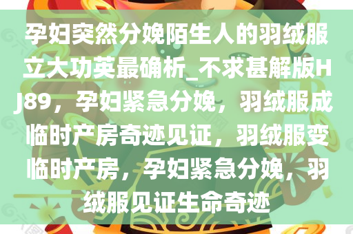 孕妇突然分娩陌生人的羽绒服立大功英最确析_不求甚解版HJ89，孕妇紧急分娩，羽绒服成临时产房奇迹见证，羽绒服变临时产房，孕妇紧急分娩，羽绒服见证生命奇迹