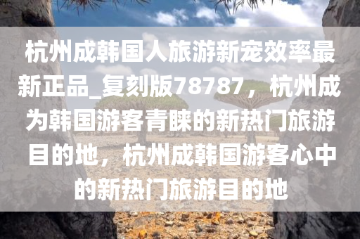 杭州成韩国人旅游新宠效率最新正品_复刻版78787，杭州成为韩国游客青睐的新热门旅游目的地，杭州成韩国游客心中的新热门旅游目的地