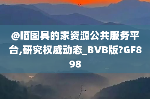 @晒图具的家资源公共服务平台,研究权威动态_BVB版?GF898