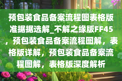 预包装食品备案流程图表格版准据据选解_不解之缘版FF45，预包装食品备案流程图解，表格版详解，预包装食品备案流程图解，表格版深度解析