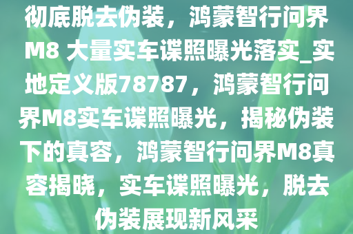 彻底脱去伪装，鸿蒙智行问界 M8 大量实车谍照曝光落实_实地定义版78787，鸿蒙智行问界M8实车谍照曝光，揭秘伪装下的真容，鸿蒙智行问界M8真容揭晓，实车谍照曝光，脱去伪装展现新风采