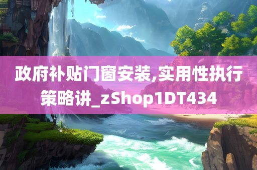 政府补贴门窗安装,实用性执行策略讲_zShop1DT434
