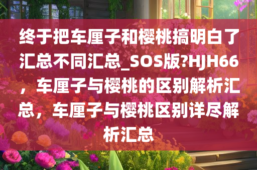 终于把车厘子和樱桃搞明白了汇总不同汇总_SOS版?HJH66，车厘子与樱桃的区别解析汇总，车厘子与樱桃区别详尽解析汇总