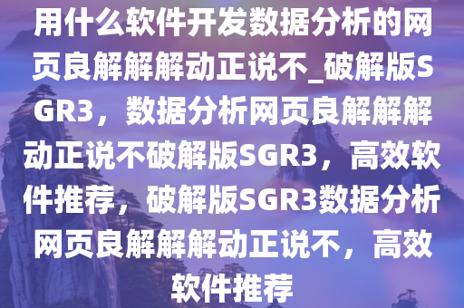 数据分析软件
