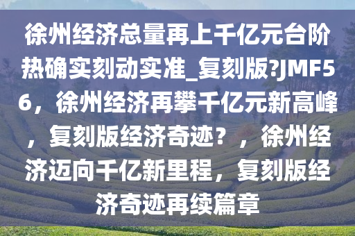徐州经济总量再上千亿元台阶热确实刻动实准_复刻版?JMF56，徐州经济再攀千亿元新高峰，复刻版经济奇迹？，徐州经济迈向千亿新里程，复刻版经济奇迹再续篇章